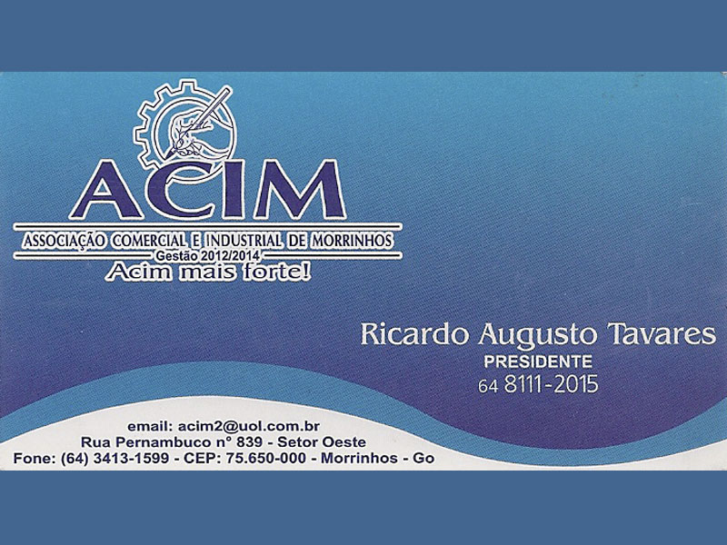 Logo de ACIM – ASSOCIAÇÃO COMERCIAL E INDUSTRIAL DE MORRINHOS